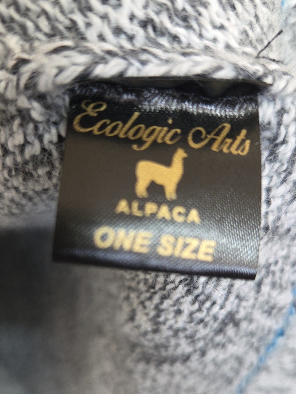 Alpaca Blue Patterned Hooded Women’s Sweater Jacket - Picture 9 of 10